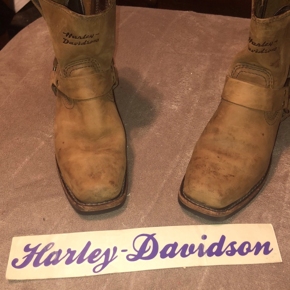 Harley Davidson boots tan